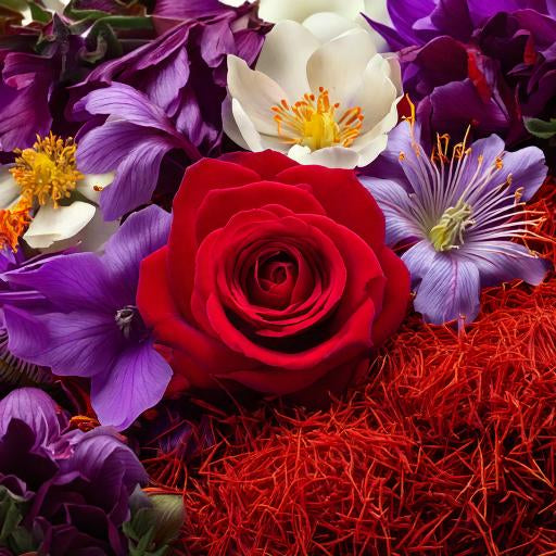 Saffron, Red Roses and Jasmine